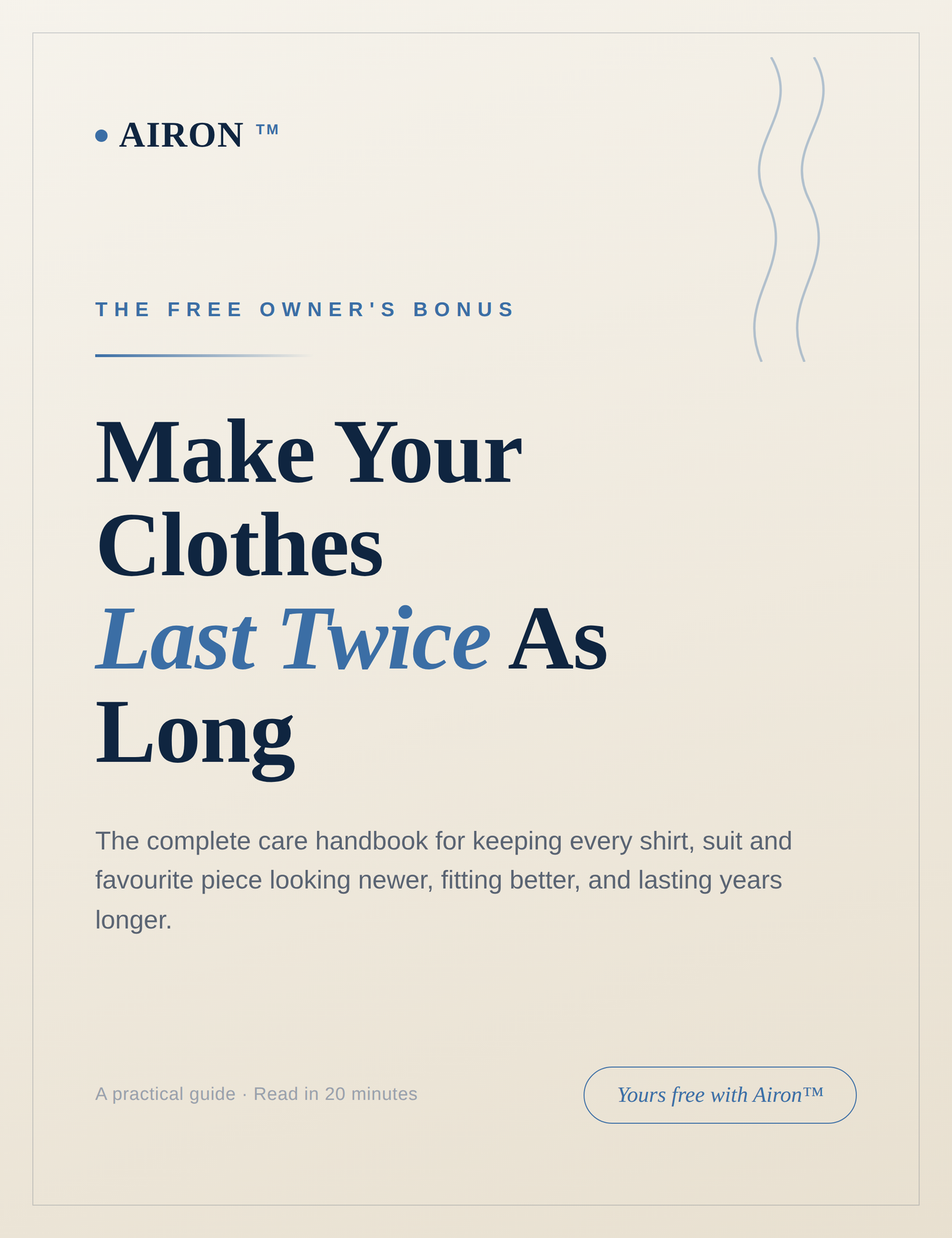 FREE Bonus: Make Your Clothes Last Twice As Long (R250 Value)